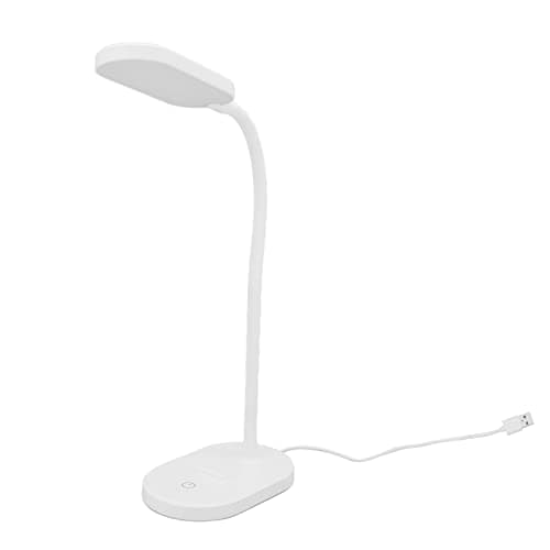 Adjustable Neck LED Desk Lamp for Bedroom with USB Touch Control 5000K White Light