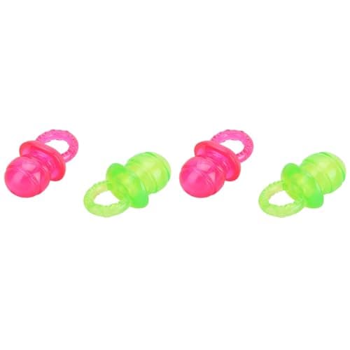 4Pcs Bright Color Sound Pacifier Toys for Dogs and Cats