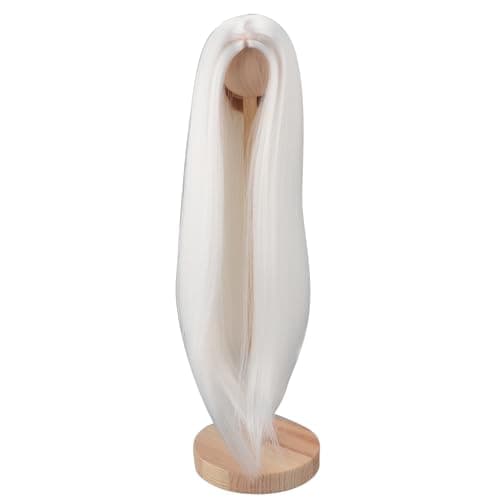 Ball Jointed Doll Wig for Kids & Adults - High Temperature Silk, Stable Fit (White)