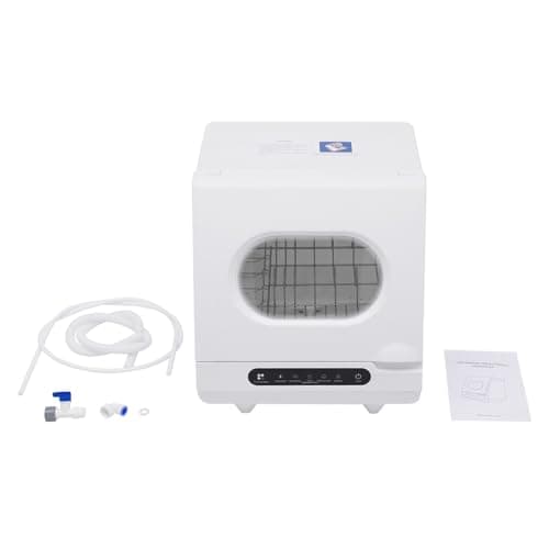 Portable tabletop dishwasher for small apartments, 1200 Watt, 3-5 wash programs