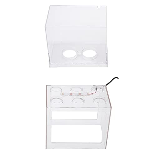 Zerodis Mini Aquarium Bowl with USB LED Light for Goldfish Décor