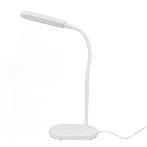 Adjustable Neck LED Desk Lamp for Bedroom with USB Touch Control 5000K White Light
