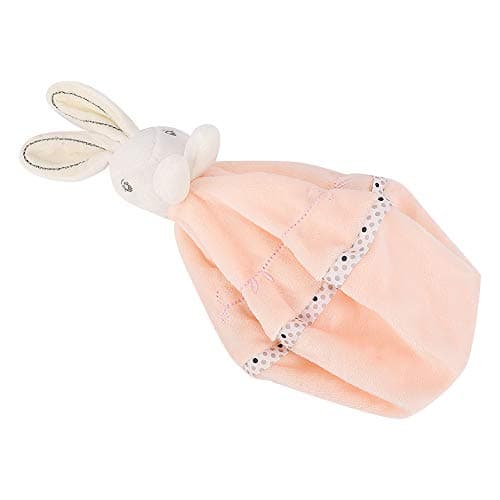 Soft Velvet Bunny Doll Comfort Blanket for Baby Sleep and Soothing ()