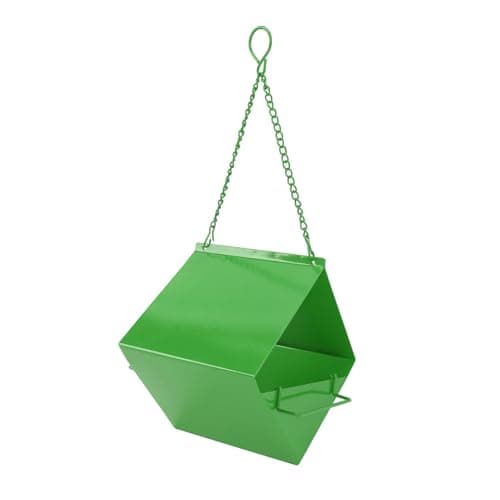 Zerodis Weatherproof Iron Squirrel-Proof Wild Bird Feeder (Red) — Green