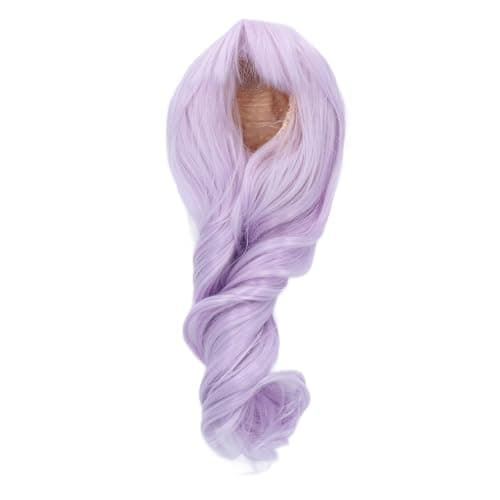 Soft Silk Artificial Long Wig for 35-39cm Cotton Dolls (Sky Blue, Light Green, Light Purple)