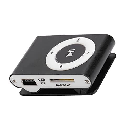 Zerodis Mini Portable MP3 Player with Back Clip for Sports (Black)