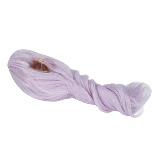Soft Silk Artificial Long Wig for 35-39cm Cotton Dolls (Sky Blue, Light Green, Light Purple)