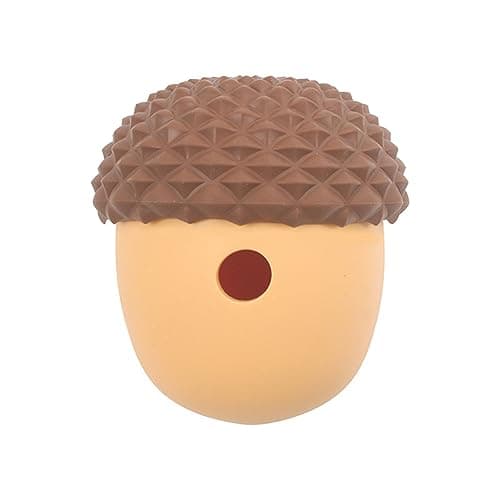 Cute Coffee Acorn Silicone Dog Puzzle Feeder Toy