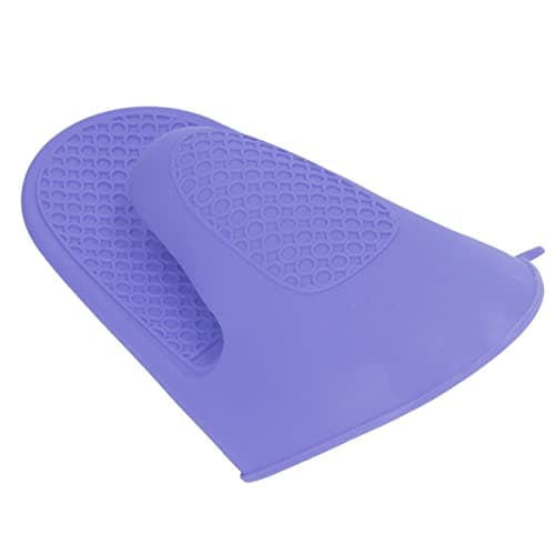 Zerodis Mini Silicone Oven Mitts for Cooking and BBQ (Black) — Purple