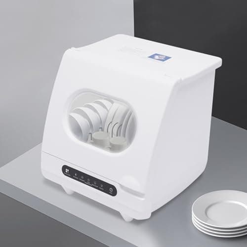 Portable tabletop dishwasher for small apartments, 1200 Watt, 3-5 wash programs