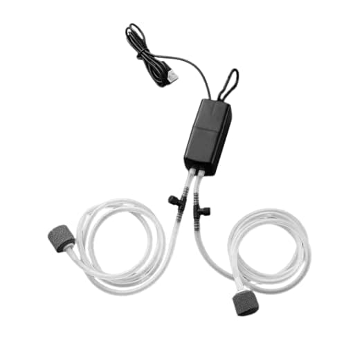 Zerodis USB Aquarium Air Pump with Air Stone and Tube (Black)