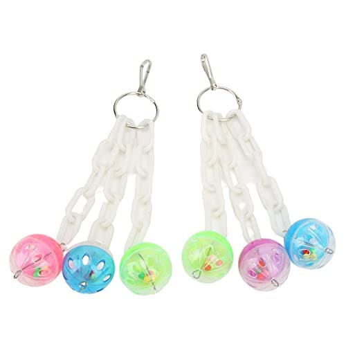 Zerodis Bright Color Bird Toy Balls for Parrots, Cockatiels, Budgies - 2 Pack