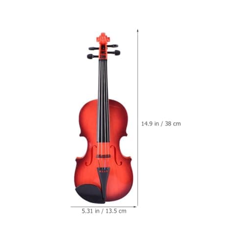 Vaguelly 1 Set Kids Violin Toy with Bow, 4 Strings Educational Musical Toy