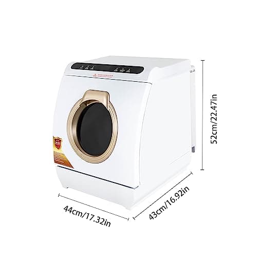 900W Portable 360° Countertop Dishwasher with 5 Cleaning Modes for Homes, Apartments, Dorms, Boats, Campers, and RVs - White