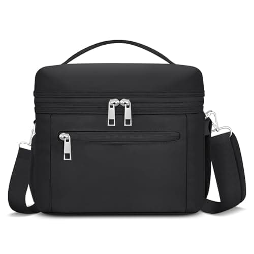 Insulated Lunch Bag for Adults, Leak-Proof & Water-Resistant (Black)