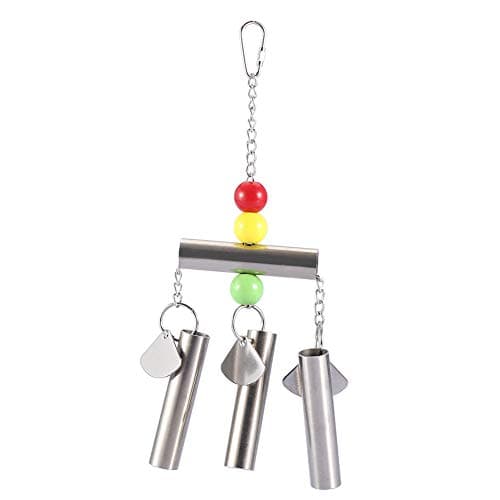 Sturdy Stainless Steel Bell Toy for Cage Decor and Bird Standing