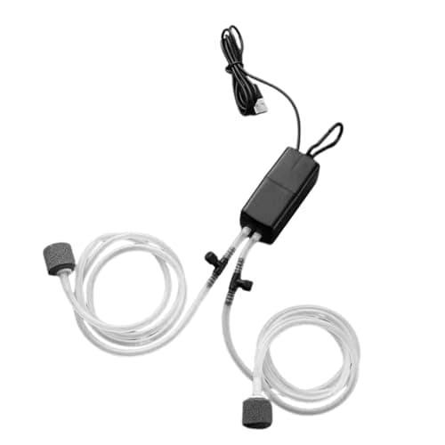 Zerodis USB Aquarium Air Pump with Air Stone and Tube (Black)