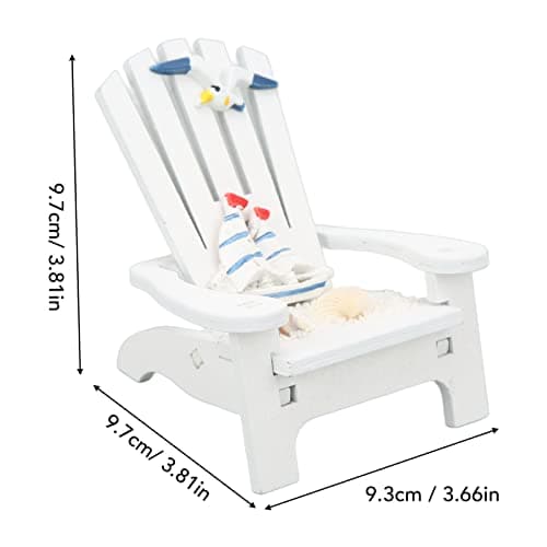 Zerodis Mini Adirondack Beach Chair Ornaments for Coastal Home Decor