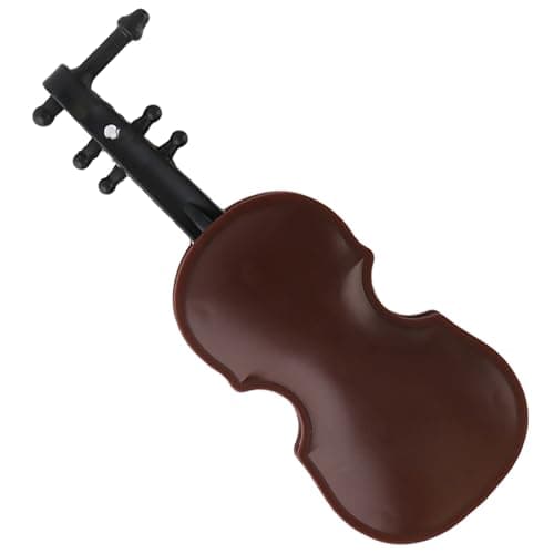 Miniature Violin Toy: Small Plastic Dollhouse Accessory with Bow