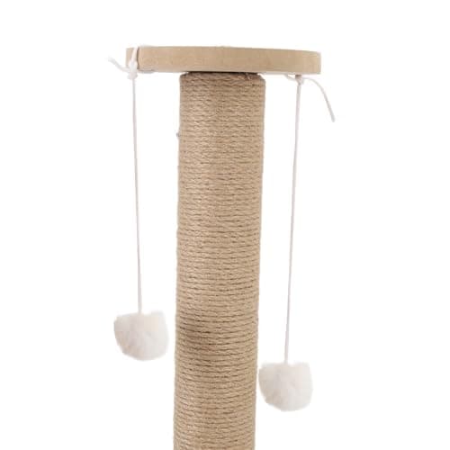 Interactive Rotating Scratching Post with Wand and Jute Rope for Cats Density Board Entertainment
