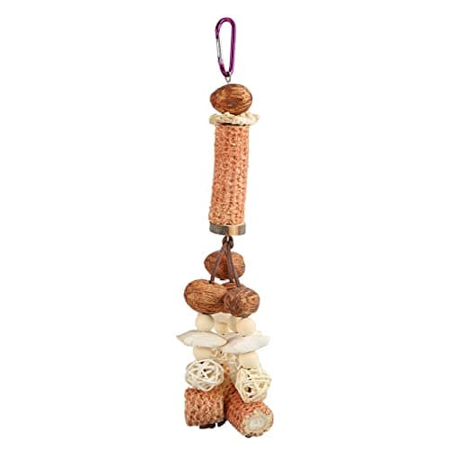 Zerodis Rattan Ball Corn Cob Chew Toys for African Grey Parrots, Macaws, Cockatoos