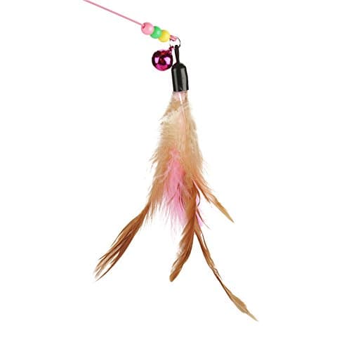 Zerodis Interactive Cat Teaser Wand Toy with Beads