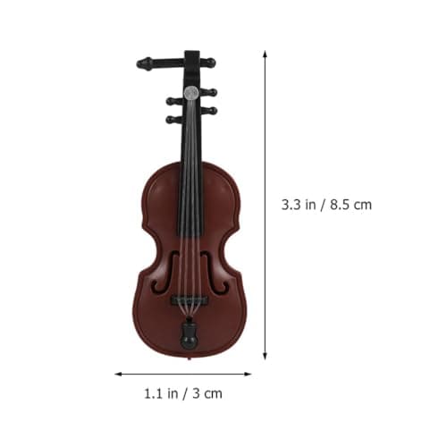 Jojofuny 112-Piece Miniature Violin Dollhouse Collection with Pouch