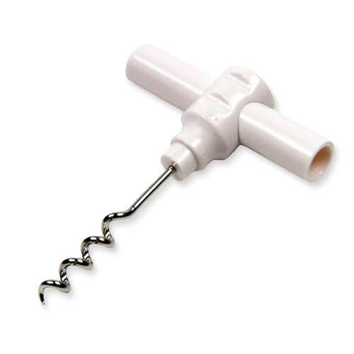 Waiters Corkscrew with Foil Cutter and Bottle Opener (5 inches, Stainless Steel/Black) — White