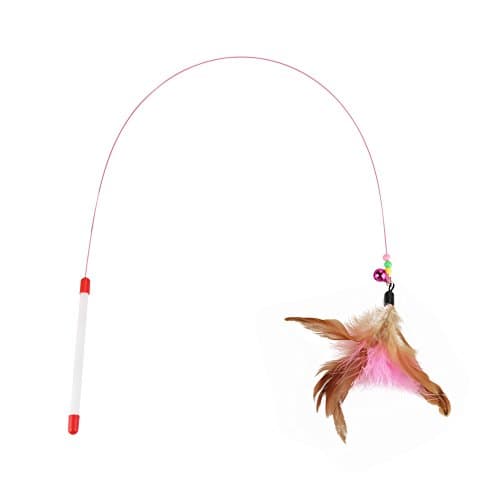 Zerodis Interactive Cat Teaser Wand Toy with Beads
