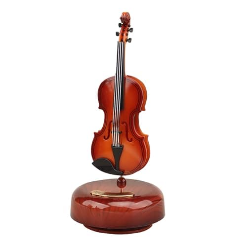 Classical Music Box Mini Violin Home Craft Gift
