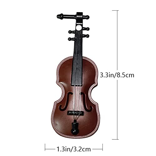 Miniature Violin Model Set for Dollhouse Decoration