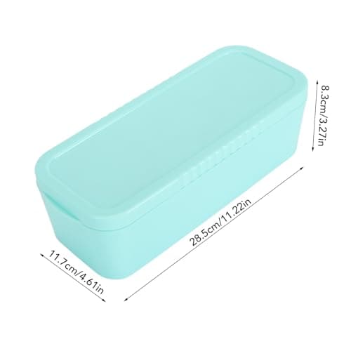 Silicone 3-Grid Ice Mould with Cover & Storage Bin for Cold Drinking
