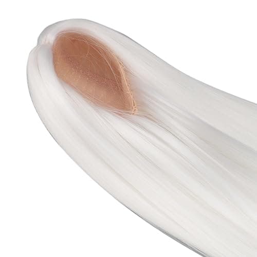 Ball Jointed Doll Wig for Kids & Adults - High Temperature Silk, Stable Fit (White)