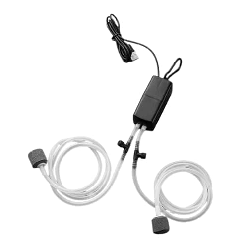 Zerodis USB Aquarium Air Pump with Air Stone and Tube (Black)