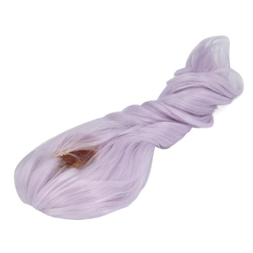 Soft Silk Artificial Long Wig for 35-39cm Cotton Dolls (Sky Blue, Light Green, Light Purple)