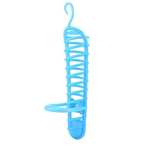 Hanging Bird Treat Skewer Feeder Basket, Blue Lightweight Cage Feeding Toy