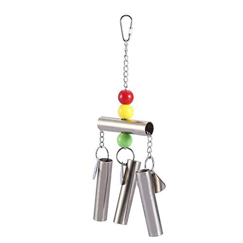 Sturdy Stainless Steel Bell Toy for Cage Decor and Bird Standing