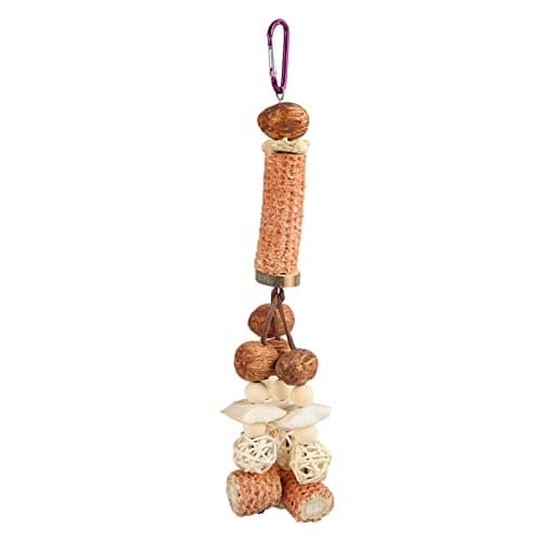 Zerodis Rattan Ball Corn Cob Chew Toys for African Grey Parrots, Macaws, Cockatoos