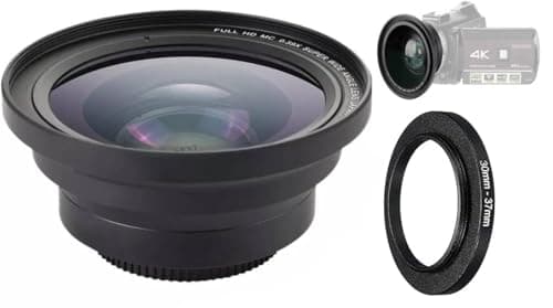 16k HD Fish-Eye Lens for Sony HCR-CX100/CX110 Camcorders (30mm & 37mm)