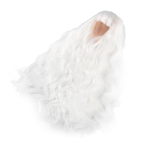 Zerodis 7.3-8.3in Curly Doll Hair Wig for Making Supplies (White)