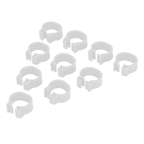 Zerodis 100 Reusable Pigeon Clip Feet Identifiers (White)