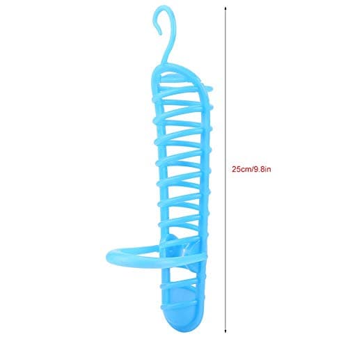Hanging Bird Treat Skewer Feeder Basket, Blue Lightweight Cage Feeding Toy