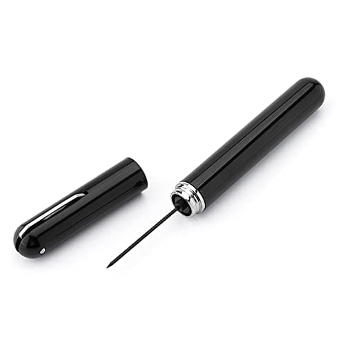 IPEROT Air Pressure Wine Bottle Opener with Foil Cutter - Effortless Cork Removal (Black)
