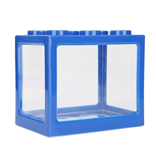 Mini Betta Fish Cube Decoration with LED Lighting for Desk