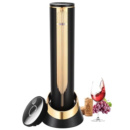 Luxury Electric Wine Opener with Charging Base & Foil Cutter - Elegant Corkscrew Gift
