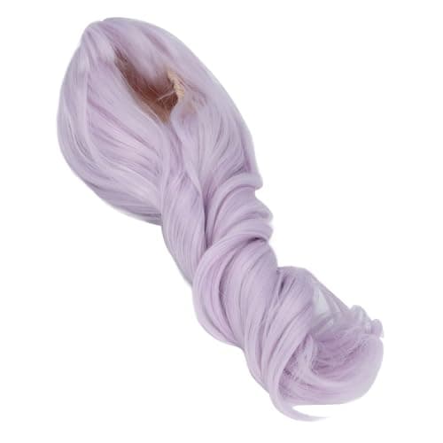 Soft Silk Artificial Long Wig for 35-39cm Cotton Dolls (Sky Blue, Light Green, Light Purple)