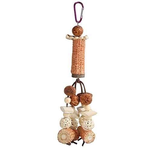 Zerodis Rattan Ball Corn Cob Chew Toys for African Grey Parrots, Macaws, Cockatoos