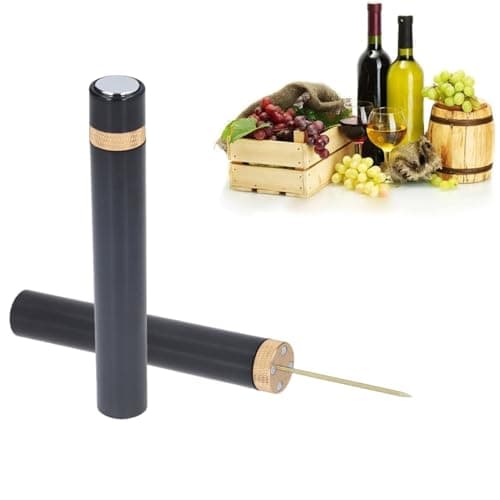 Zerodis Needle Type Wine Bottle Opener, Easy Cork Remover Corkscrew, Travel Portable Pocket Air Pressure Pump Wine Bottle Opener for Home, Restaurant and Party(Red) — Gold