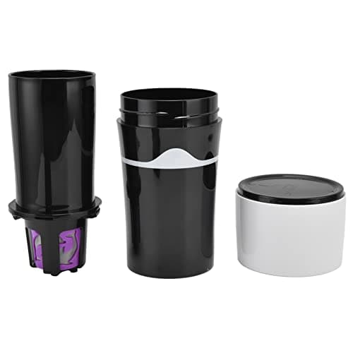 Portable Drip Coffee Maker for K Cup Capsules (Black and White)