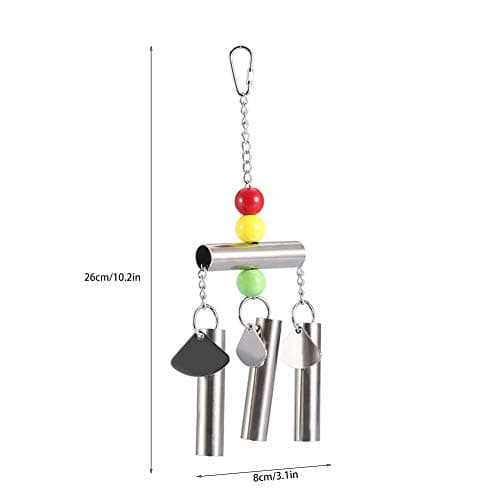 Sturdy Stainless Steel Bell Toy for Cage Decor and Bird Standing